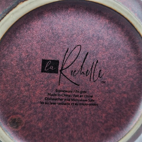 La Rochelle Metallic Rose Teal Love Ribbed Mug Coffee Cup Ceramic 4"H X 3.5"W - Picture 9 of 10